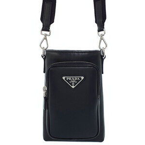 Prada Re Nylon Saffiano Leather Smartphone versatile black accessory